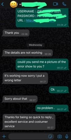 IPTV FIESTA UK Verified Customer Review IPTV FIESTA UK Customer Review & Rating - Verified UK Subscriber #3
